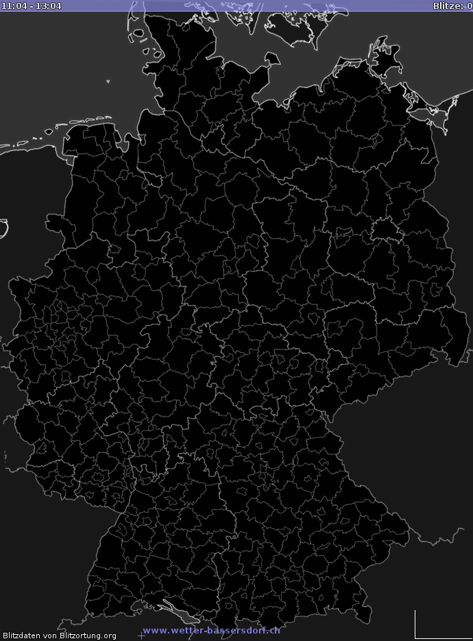 Lightning map Germany 2022-05-25 18:30:08